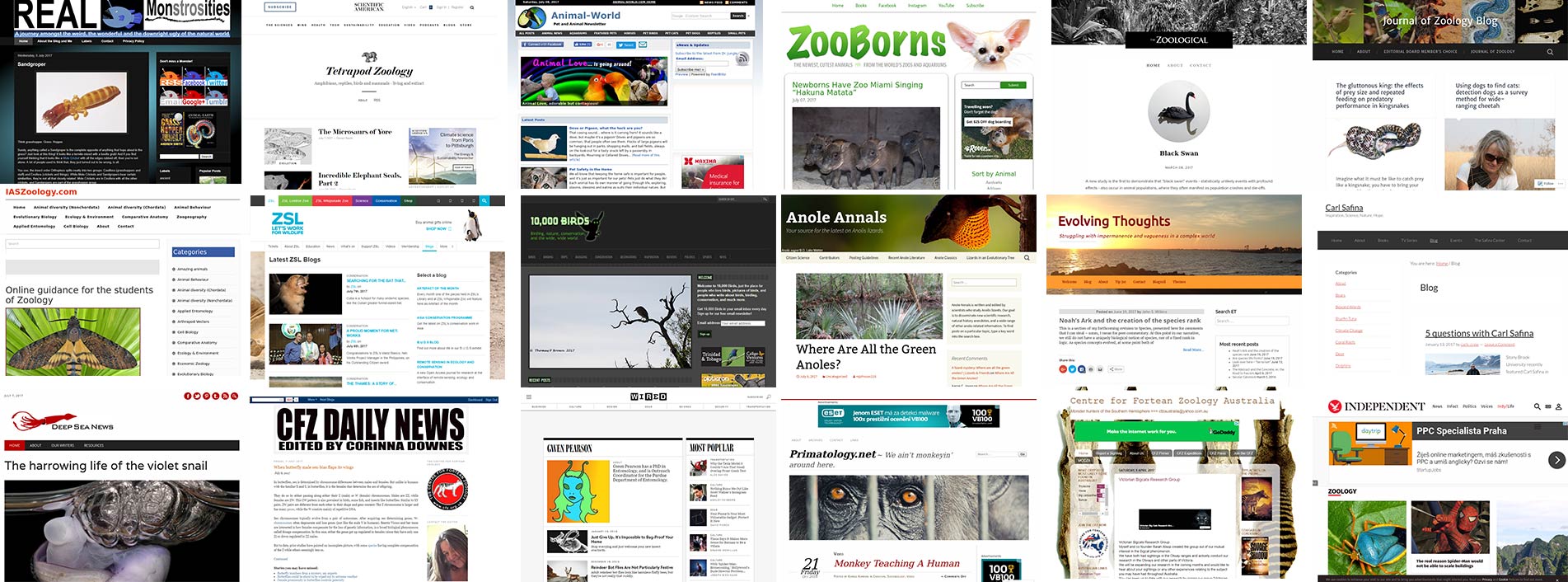 Top 20 Zoology blogs for students and educators